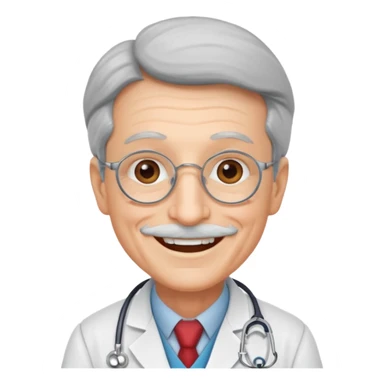 old happy doctor sticker