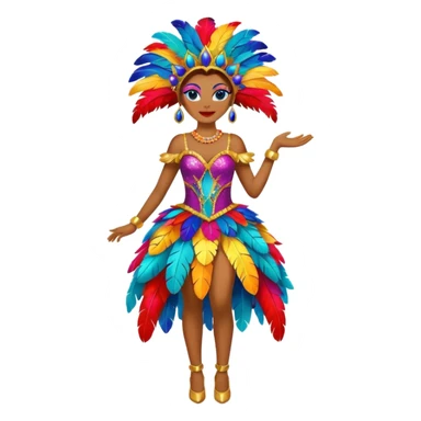 carnival-mas-costume,colorfull dress sticker
