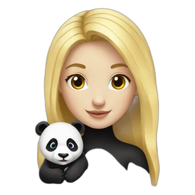 Blondeavec panda sticker