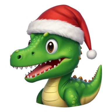 Christmas dinosaur sticker