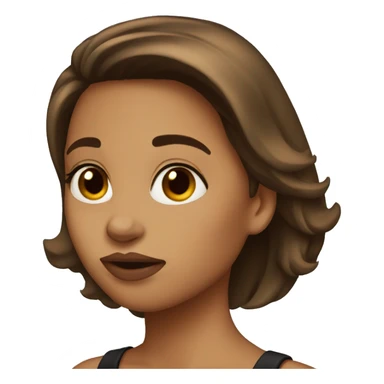 girl brown hair duckface  sticker