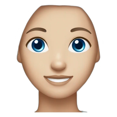 Redhead blue eyes female straight smiling peace hair sticker