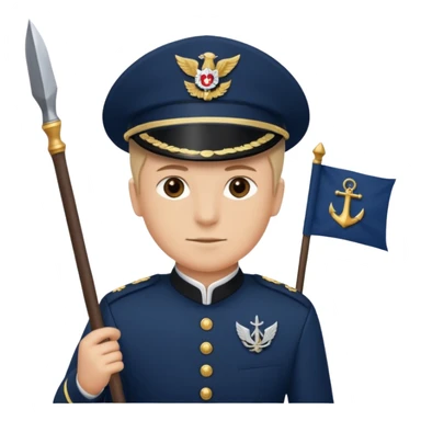  Marshal + navy + banner spear sticker