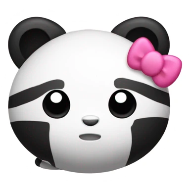 Hello Kitty as a panda sticker