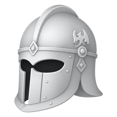 Remove the background. Change the helmet to a much lighter silver color with no gold parts. The style is emoji style, but fallback to general editor for editing since emoji style does not support editing. sticker