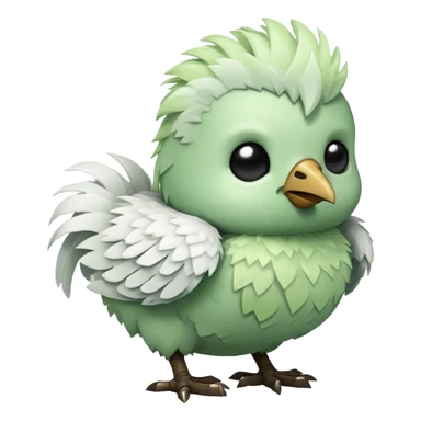 baby zombie on a tiny white chicken in Minecraft style sticker