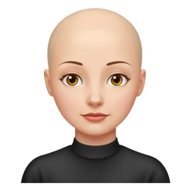 bald woman sticker