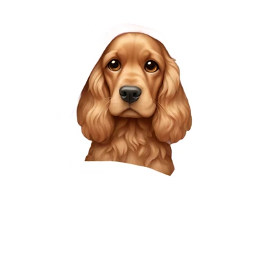 golden Cocker spaniel in a pink blanket sticker