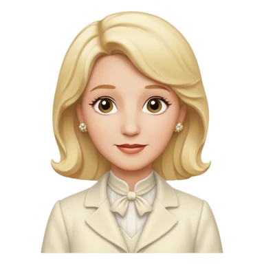 Patty Andrews from The Andrews Sisters with blonde hair, ivory outfit sticker