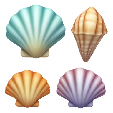 Cute sea shells sticker