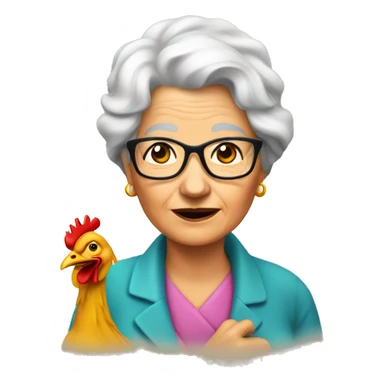 granma on chicken sticker