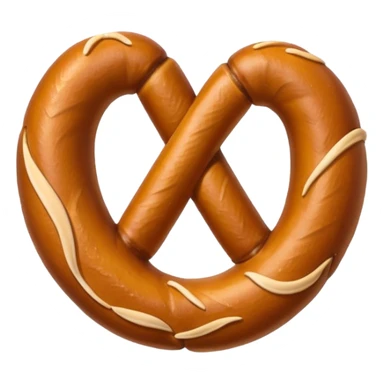 pretzel font U sticker