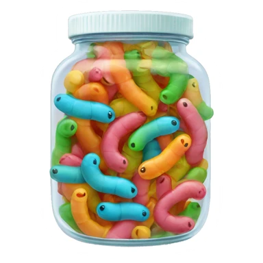 gummy worms in a jar sticker