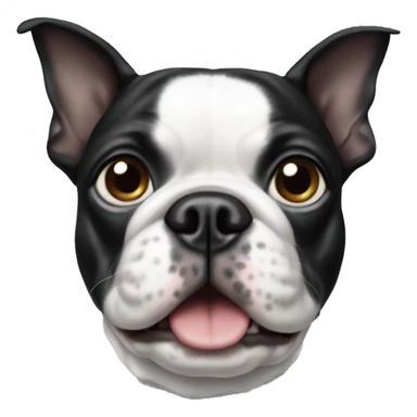 Boston terrier in cold sticker
