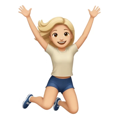 Jumping for joy sticker