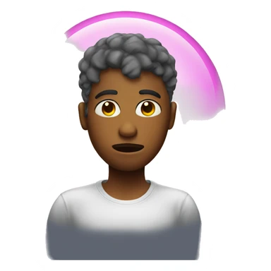 sweating with heart halo sticker