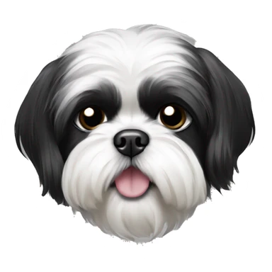 Black and white Shih tzu  sticker