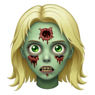 Blonde zombie profile picture sticker