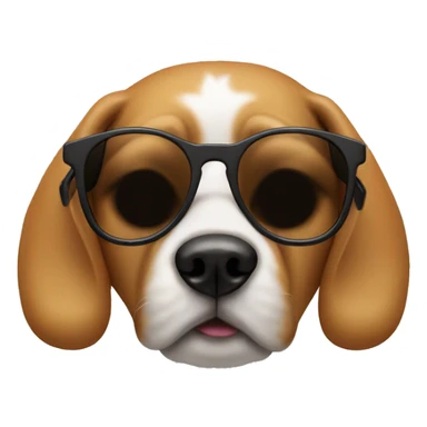 dog with sunglasses smoking  sticker