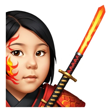 Fire-Wielding Samurai sticker