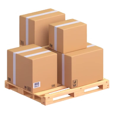 palletized boxes cargo sticker
