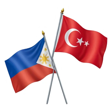 Emoji of half flag of philippines and turkey sticker