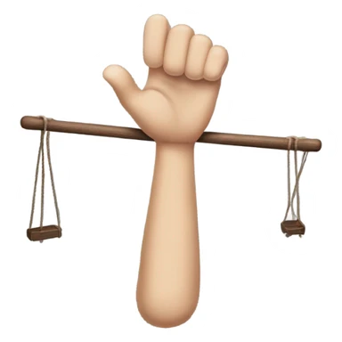 marionette handle with hand sticker