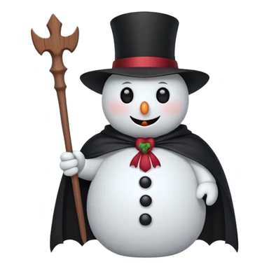 cute vampire snowman sticker