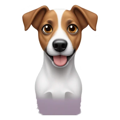 Un perro jack russell con las orejas de punta sticker