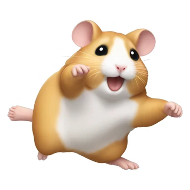 hamster doing cartwheel sticker