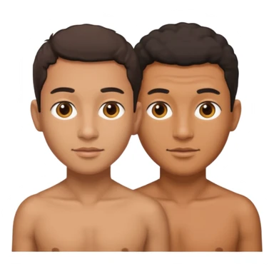 person with 2 heads 1 body different races sticker