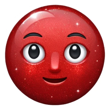 red glitter X sticker