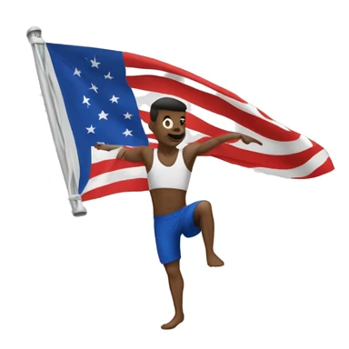 calisthenics making a flag sticker