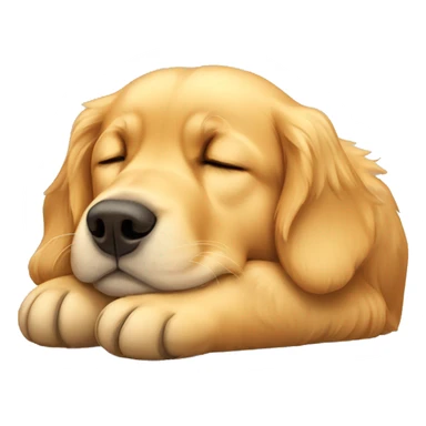 Golden retriever sleeping upright sticker