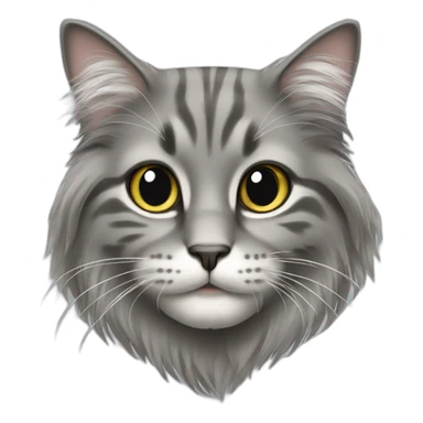 spenny cat gray long haired sticker
