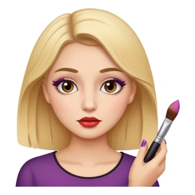 Girl doing make up sticker