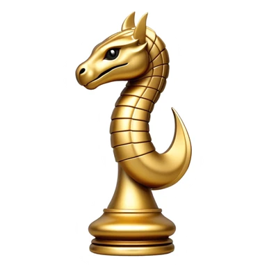 cobra mixed with knight chess piece golden emoji, 4k ultra-realistic cobra-knight sticker