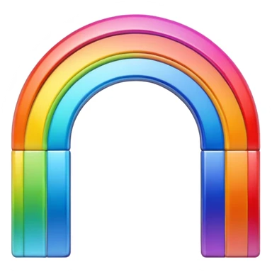 Like the regular rainbow emoji but mirrored sticker