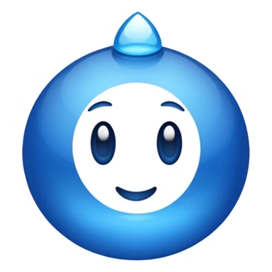 Genera un número 6 de color azul sticker