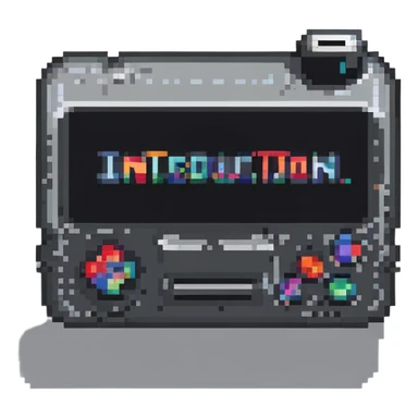 Retro pixel art introduction sign for presentation sticker