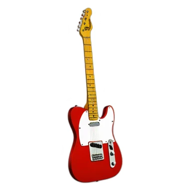 fender telecaster red sticker
