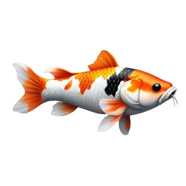 Tri colored realistic koi fish  sticker