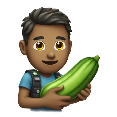 gamer holding a cucumber sticker