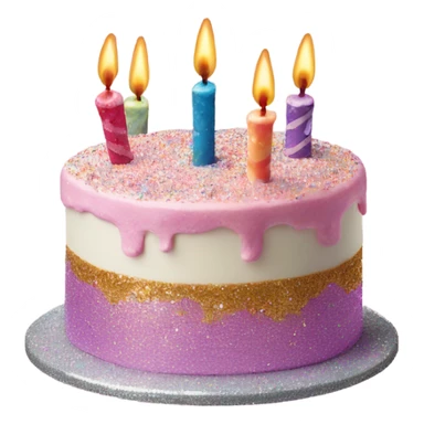 Birthdaycake glitter 33 years sticker