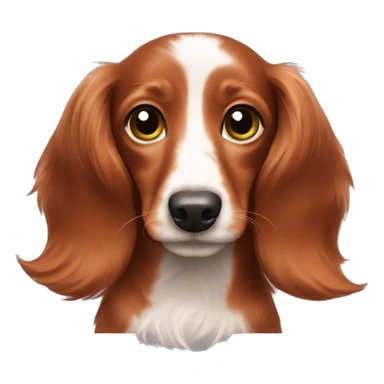 red longhair dachshund puppy sticker