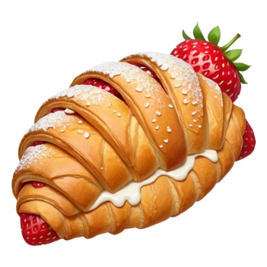 strawberry croissant  sticker