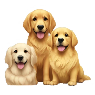 Two yellow lovebirds and a golden retriever sticker