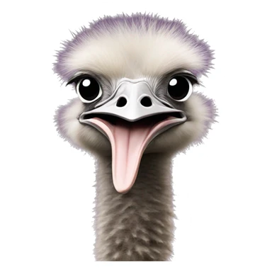 ostrich with head in the ground sticker