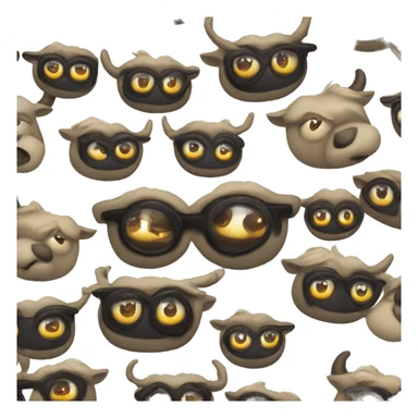 capra con occhiali sticker