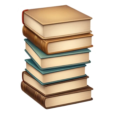 Stack of books with beige gradient colors sticker